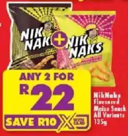Shoprite NikNaks Flavoured Maize Snack All Variants offer