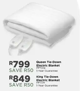 House & Home Pure Pleasure Queen Tie-Down Electric Blanket offer