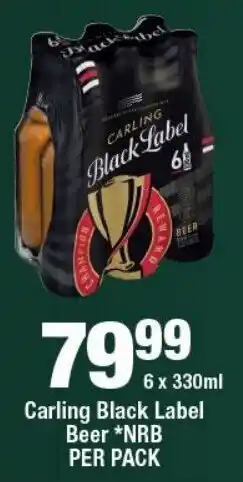 OK Liquor Carling Black Label Beer NRB offer