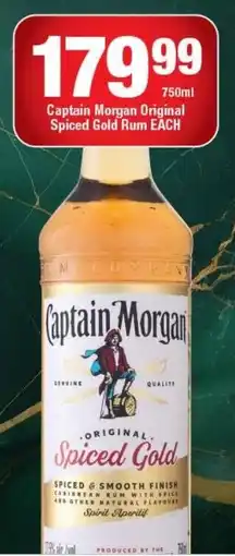 OK Liquor Captain Morgan Original Spiced Gold Rum offer