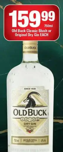 OK Liquor Old Buck Classic Blush or Original Dry Gin offer