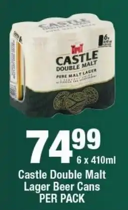 OK Liquor Castle Double Malt Lager Beer Cans offer