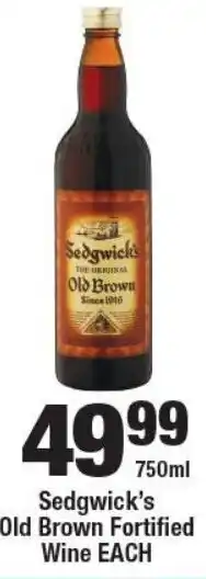 OK Liquor Sedgwick's Old Brown Fortified Wine offer