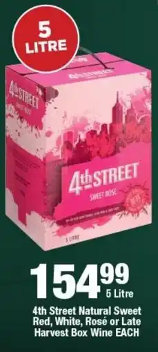 OK Liquor 4th Street Natural Sweet Red, White, Rosé or Late Harvest Box Wine offer