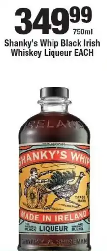 OK Liquor Shanky's Whip Black Irish Whiskey Liqueur offer