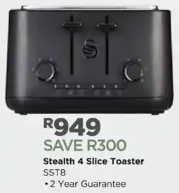 House & Home Swan Stealth 4 Slice Toaster offer