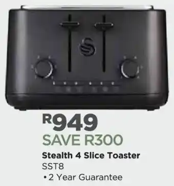 Swan Stealth 4 Slice Toaster