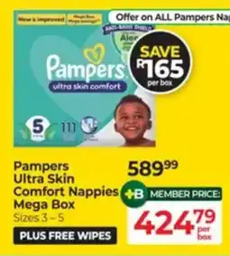 Baby City Pampers Ultra Skin Comfort Nappies Mega Box offer
