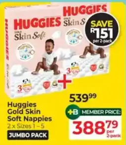Baby City Huggies Gold Skin Soft Nappies offer