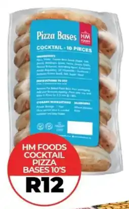 1UP Hm foods cocktail pizza bases offer