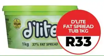 D'lite fat spread tub