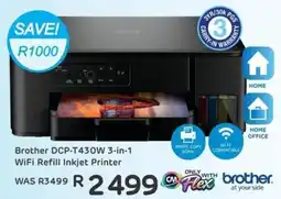 Computer Mania Brother DCP-T430W 3-in-1 WiFi Refill Inkjet Printer offer