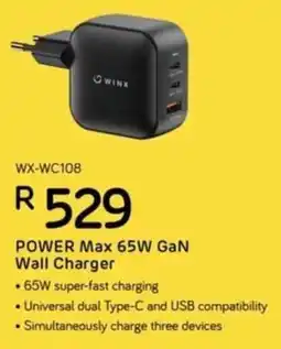 Computer Mania Winx Power Max 65W GaN Wall Charger offer