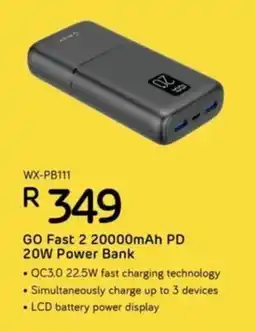 Computer Mania Winx GO Fast 2 20000mAh PD 20W Power Bank offer