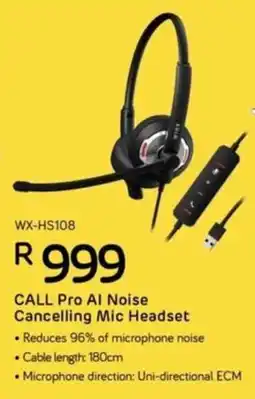 Computer Mania Winx Call Pro AI Noise Cancelling Mic Headset offer