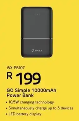 Computer Mania Winx GO Simple 10000mAh Power Bank offer