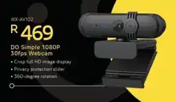 Computer Mania Winx DO Simple 1080P 30fps Webcam offer