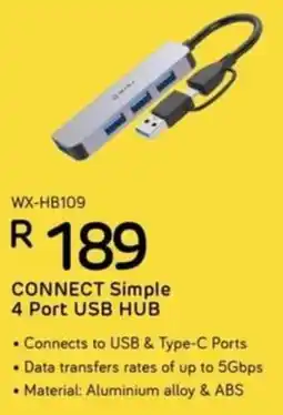 Computer Mania Winx Connect Simple 4 Port USB Hub offer