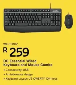 Computer Mania Winx DO Essential Wired Keyboard and Mouse Combo offer