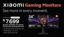 Computer Mania Xiaomi G34WQi UltraWide VA Curved Gaming Monitor offer