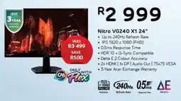 Computer Mania Acer Nitro VG240 X1 24" offer