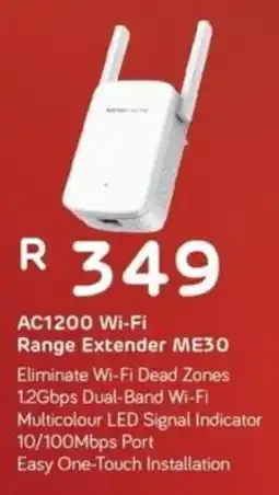 Computer Mania Mercusys AC1200 Wi-Fi Range Extender ME30 offer