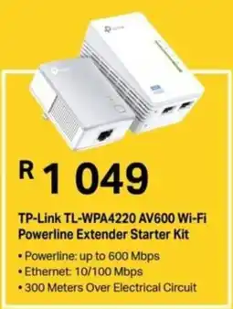 Computer Mania TP-Link TL-WPA4220 AV600 Wi-Fi Powerline Extender Starter Kit offer