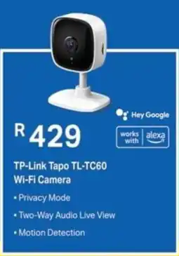 Computer Mania TP-Link Tapo TL-TC60 Wi-Fi Camera offer