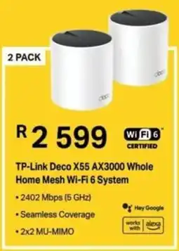 Computer Mania TP-Link Deco X55 AX3000 Whole Home Mesh Wi-Fi 6 System offer