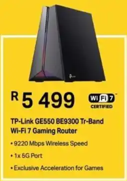 Computer Mania TP-Link GE550 BE9300 Tr-Band Wi-Fi 7 Gaming Router offer
