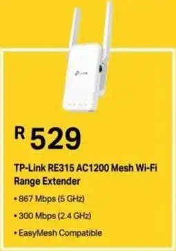 Computer Mania TP-Link RE315 AC1200 Mesh Wi-Fi Range Extender offer