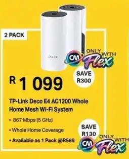Computer Mania TP-Link Deco E4 AC1200 Whole Home Mesh Wi-Fi System offer