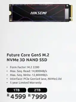 Computer Mania Hiksemi Future Core Gen5 M.2 NVMe 3D NAND SSD offer