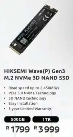 Computer Mania Hiksemi Wave P Gen3 M.2 NVMe 3D NAND SSD offer