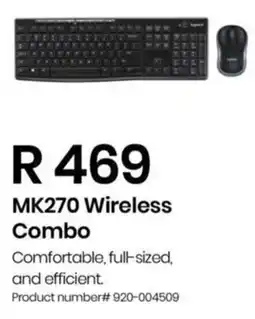 Computer Mania Logitech MK270 Wireless Combo offer