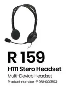 Computer Mania Logitech H111 Stero Headset offer