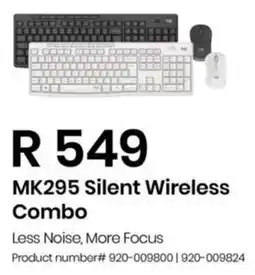 Computer Mania Logitech MK295 Silent Wireless Combo offer