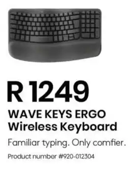 Computer Mania Logitech Wave Keys Ergo Wireless Keyboard offer