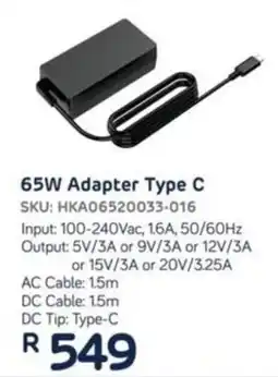 Computer Mania Huntkey 65W Adapter Type C offer