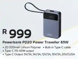 Computer Mania Red-E Powerbank PD20 Power Traveller 65W offer