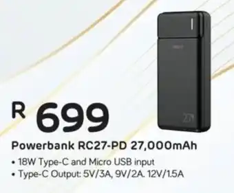 Computer Mania Red-E Powerbank RC27-PD 27,000mAh offer