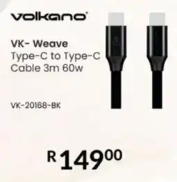 Computer Mania Volkano Weave Type-C to Type-C Cable 60W offer