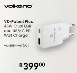 Computer Mania Volkano Potent Plus 45W Dual USB and USB-C PD Wall Charger offer