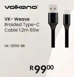 Computer Mania Volkano Weave Braided Type-C Cable 60W offer