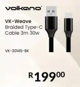 Computer Mania Volkano Weave Braided Type-C Cable 30W offer
