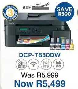 Computer Mania Brother Ink Tank Printer DCP-T830DW offer