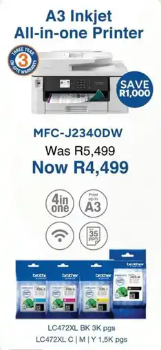 Computer Mania Brother A3 Inkjet All-in-one Printer offer