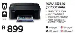Computer Mania Canon Pixma TS3640 Printer offer