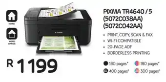 Computer Mania Canon Pixma TR4640/5 Printer offer