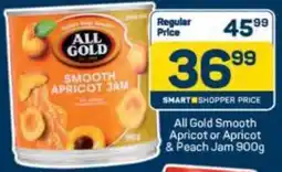 Pick n Pay All Gold Smooth Apricot or Apricot & Peach Jam offer